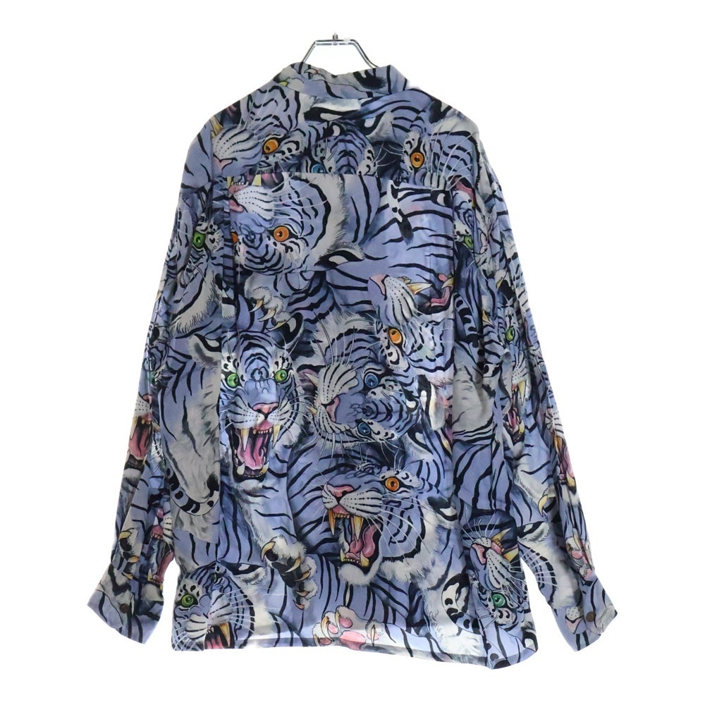 WACKO MARIA(ワコマリア) ×TIM LEHI HAWAIIAN SHIRT TIMLEHI-WM-HI25 ティムリーハイ 長袖ハワイアンシャツ アロハシャツ ブルー