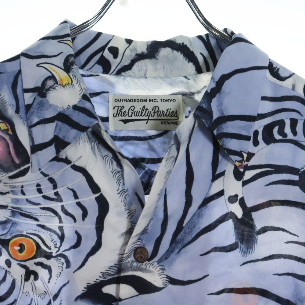 WACKO MARIA(ワコマリア) ×TIM LEHI HAWAIIAN SHIRT TIMLEHI-WM-HI25 ティムリーハイ 長袖ハワイアンシャツ アロハシャツ ブルー