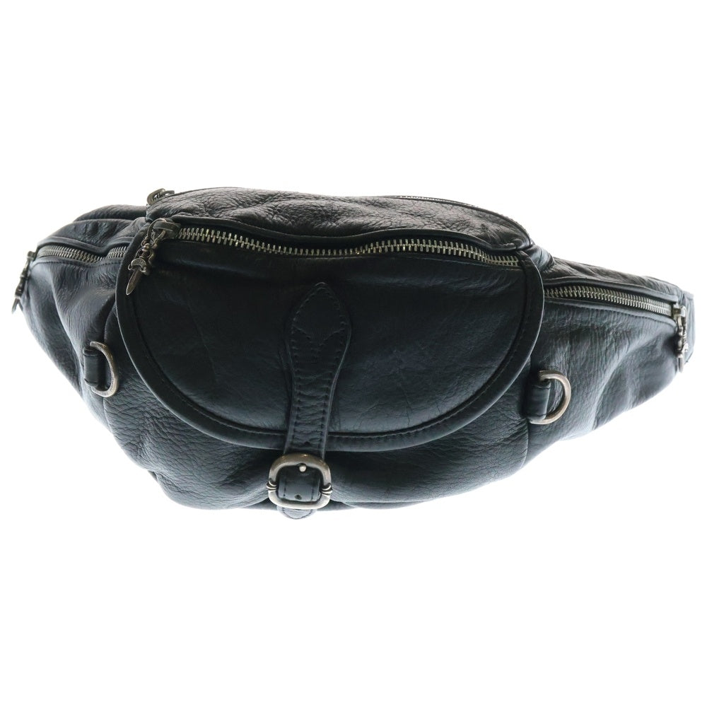 CHROME HEARTS(クロムハーツ) #1 SNAT PACK スナットパック ダガージップ ガンスリンガーベルト レザーウエストバッグ ブラック BCA378