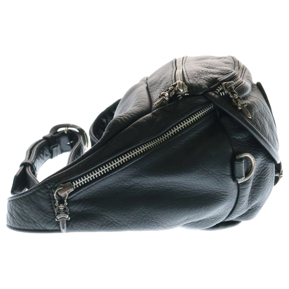 CHROME HEARTS(クロムハーツ) #1 SNAT PACK スナットパック ダガージップ ガンスリンガーベルト レザーウエストバッグ ブラック BCA378