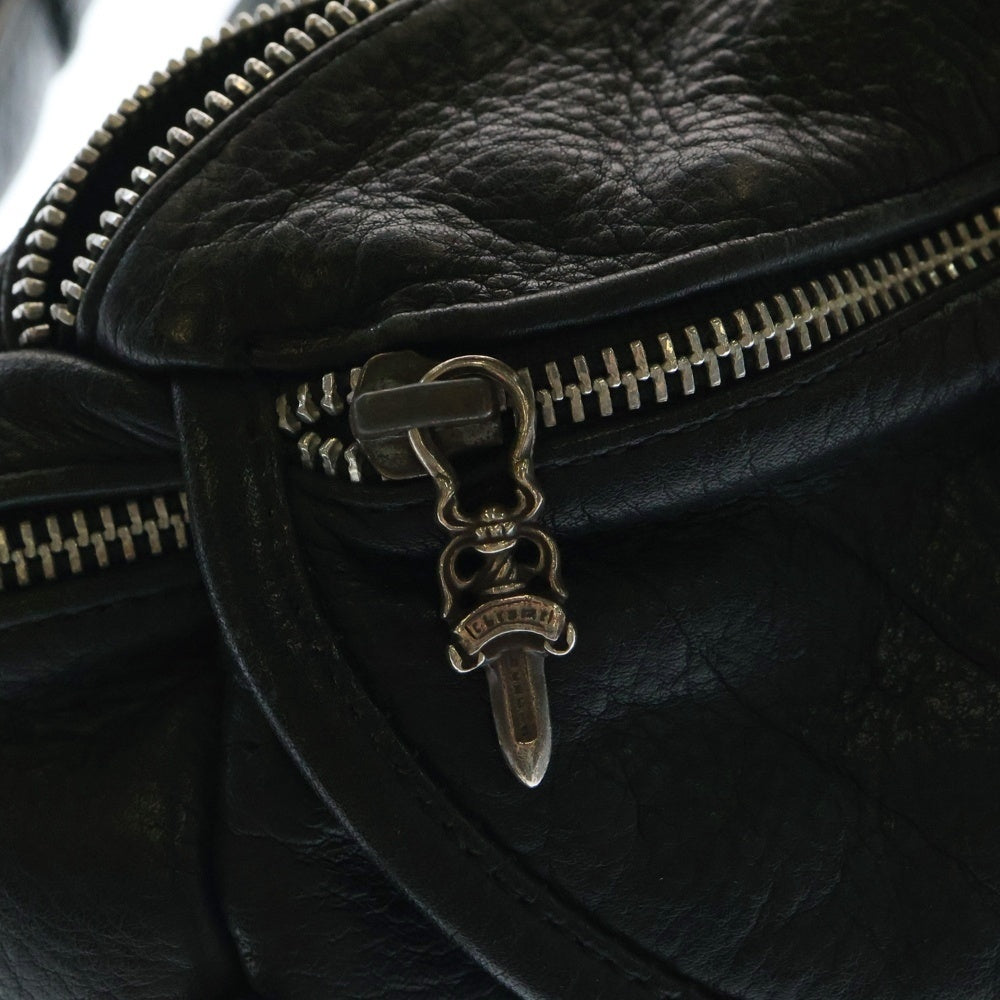 CHROME HEARTS(クロムハーツ) #1 SNAT PACK スナットパック ダガージップ ガンスリンガーベルト レザーウエストバッグ ブラック BCA378