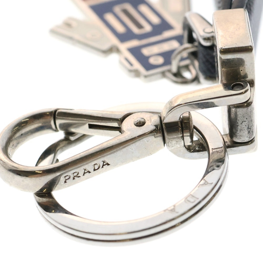 PRADA(プラダ) サフィアーノレザー ロボットモチーフ キーホルダー