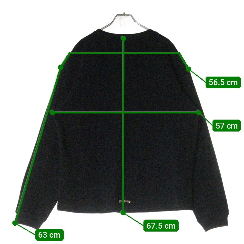 THUG CLUB(サグクラブ) 25SS CHOPPER GARAGE SWEAT チョッパー ガレージロゴスタッズ装飾スウェットトレーナー ブラック TCSS25019