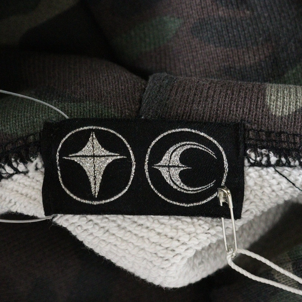 THUG CLUB(サグクラブ) 25SS SPRAYED CAMOFLAGE ROCK HOODIE スプレーカモフラージュロックフーディーパーカー TC25SS0301 カーキ
