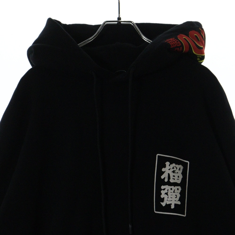 LU'U DAN(ルーダン) 25SS OVERSIZED HOODIE オーバーサイズプルオーバーフーディーパーカー ブラック MT076J_CF
