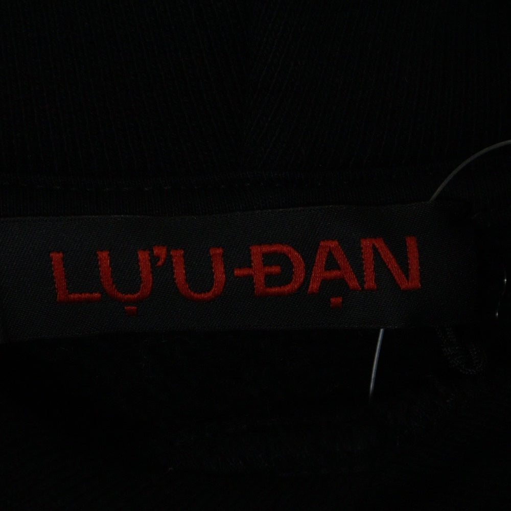 LU'U DAN(ルーダン) 25SS OVERSIZED HOODIE オーバーサイズプルオーバーフーディーパーカー ブラック MT076J_CF