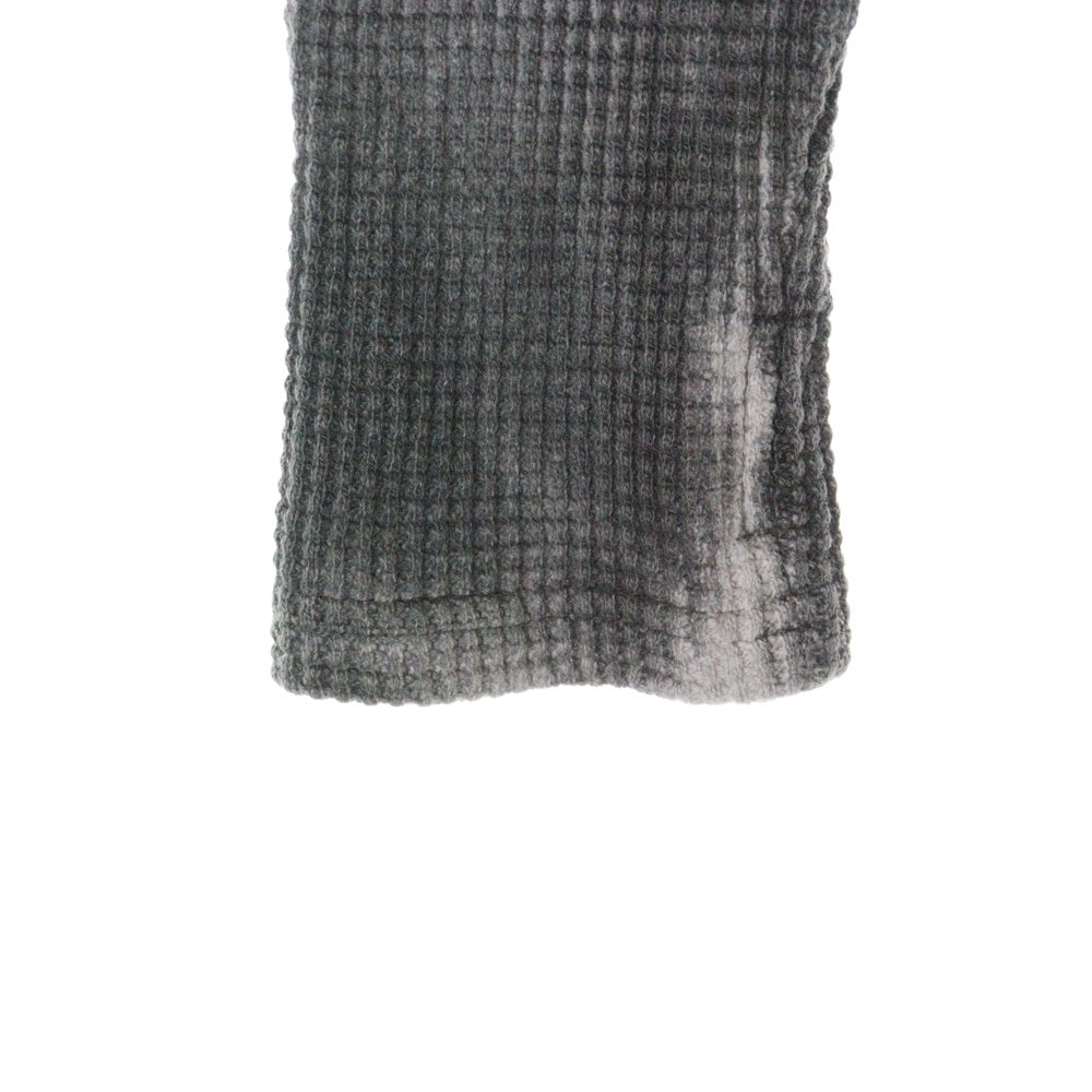 THUG CLUB(サグクラブ) 25SS AMBUSH TC PK W カモフラ柄ワッフル長袖ポロシャツ カーキ レディース TC25TS0601W