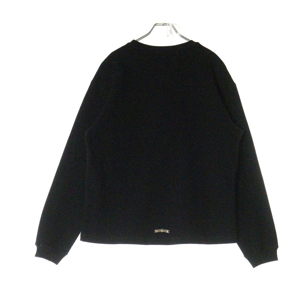 THUG CLUB(サグクラブ) 25SS CHOPPER GARAGE SWEAT チョッパー ガレージロゴスタッズ装飾スウェットトレーナー ブラック TCSS25019