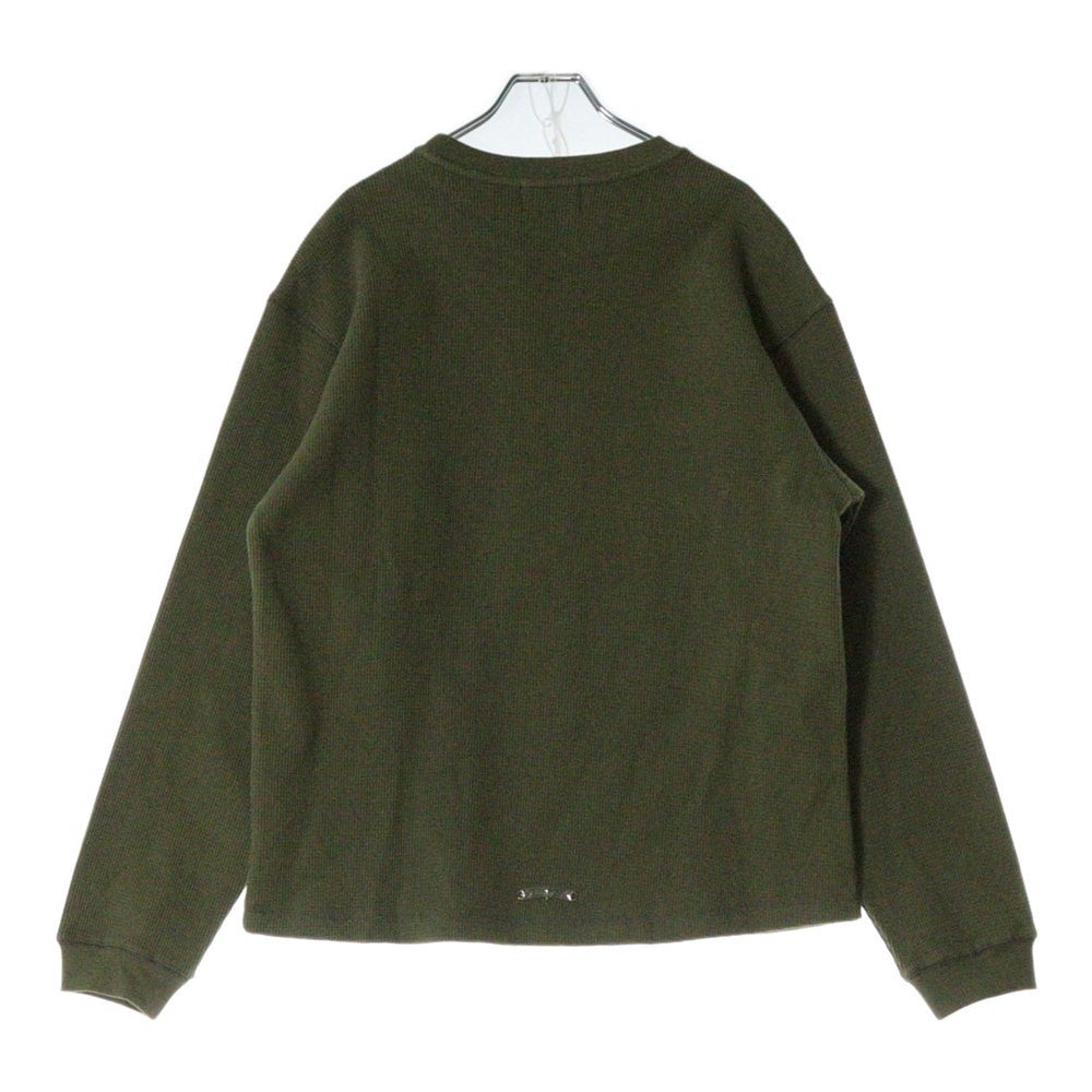 THUG CLUB(サグクラブ) 25SS CHOPPER GARAGE SWEAT チョッパー ガレージロゴスタッズ装飾スウェットトレーナー カーキ TCSS25019