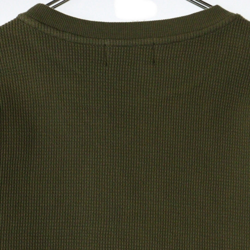THUG CLUB(サグクラブ) 25SS CHOPPER GARAGE SWEAT チョッパー ガレージロゴスタッズ装飾スウェットトレーナー カーキ TCSS25019