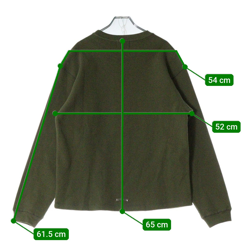 THUG CLUB(サグクラブ) 25SS CHOPPER GARAGE SWEAT チョッパー ガレージロゴスタッズ装飾スウェットトレーナー カーキ TCSS25019