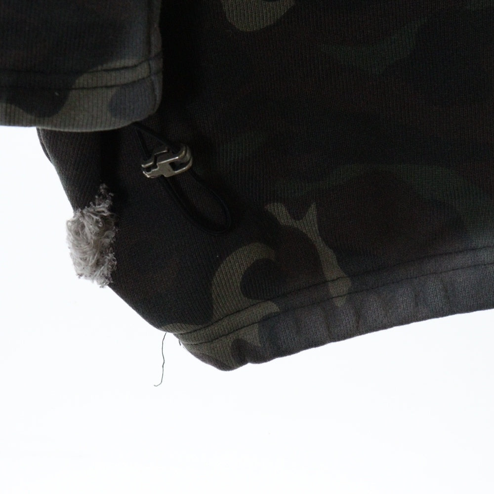 THUG CLUB(サグクラブ) 25SS SPRAYED CAMOUFLAGE ROCK HOODIE スプレーカモフラージュロックフーディーパーカー TC25SS0301 カーキ