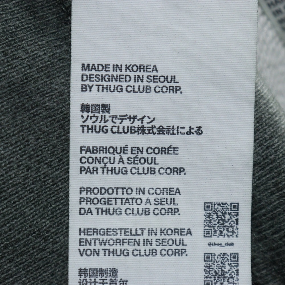 THUG CLUB(サグクラブ) 25SS AMBUSH TC HOODIE カモフラロゴプルオーバーフーディーパーカー カーキ TC25SS0201