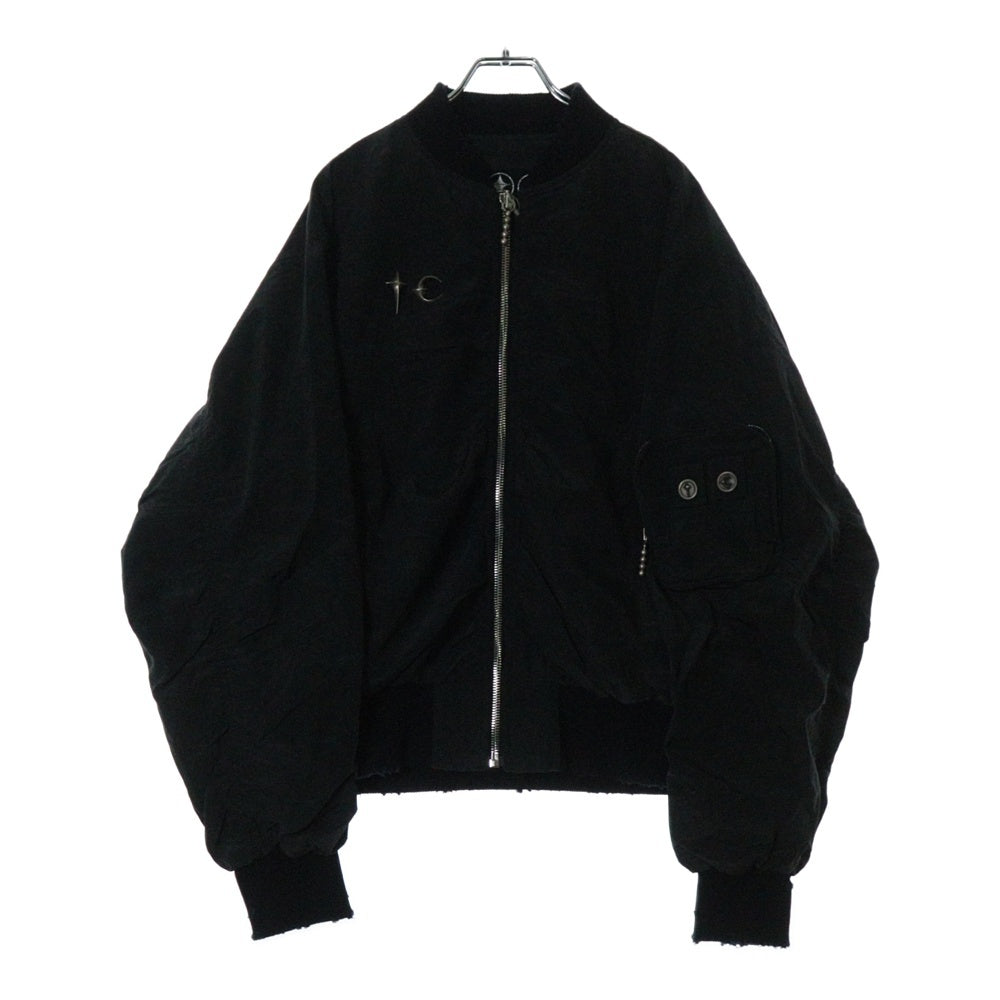 THUG CLUB(サグクラブ) 25SS SCARRED TANGO CHARLIE BOMBER スカードタンゴチャーリーボンバージャケット ブラック TC25JP0202