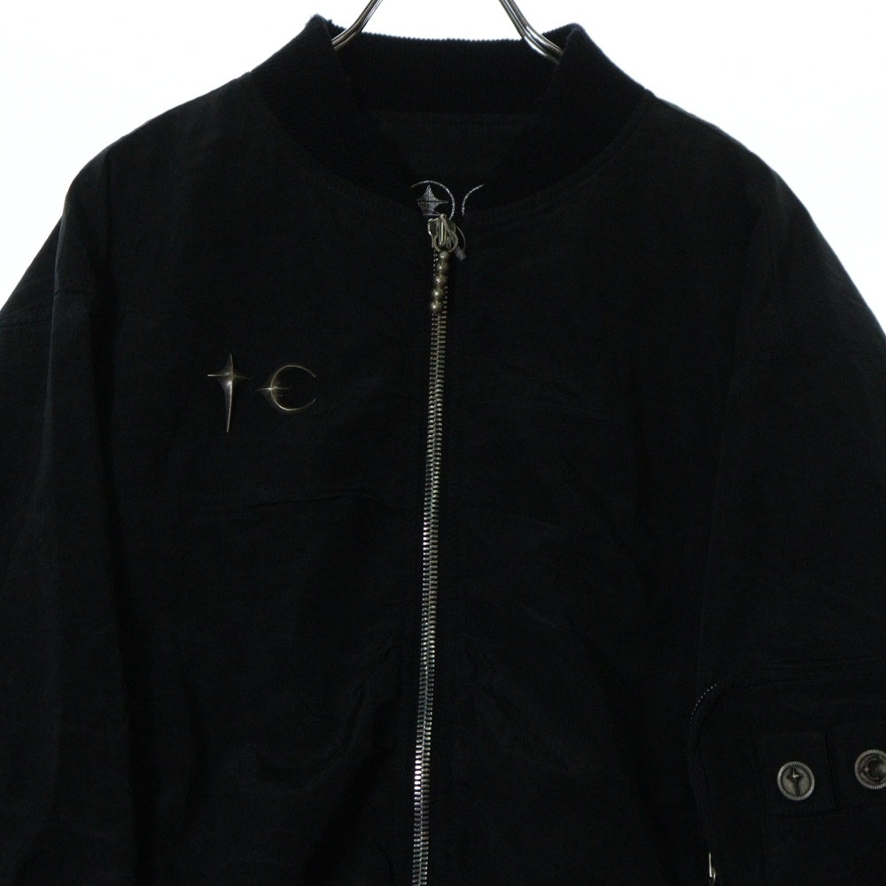 THUG CLUB(サグクラブ) 25SS SCARRED TANGO CHARLIE BOMBER スカードタンゴチャーリーボンバージャケット ブラック TC25JP0202
