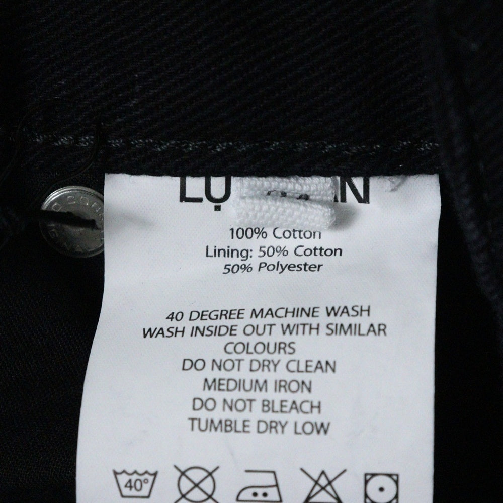 LU'U DAN(ルーダン) 25SS SIDE ZIP JEANS サイドジップデニムワイドパンツ ブラック MP059D_WD