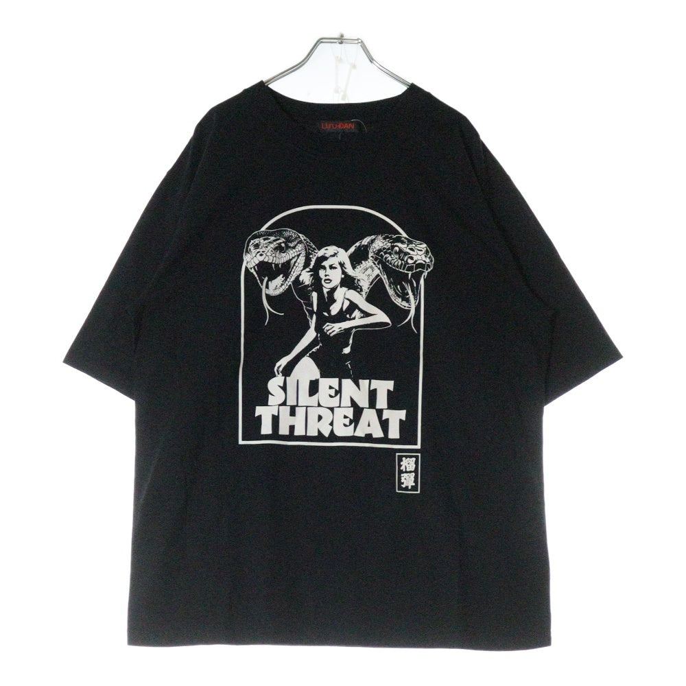LU'U DAN(ルーダン) 25SS GRAPHIC TEE グラフィックプリント半袖Tシャツ ブラック T001J_CJ