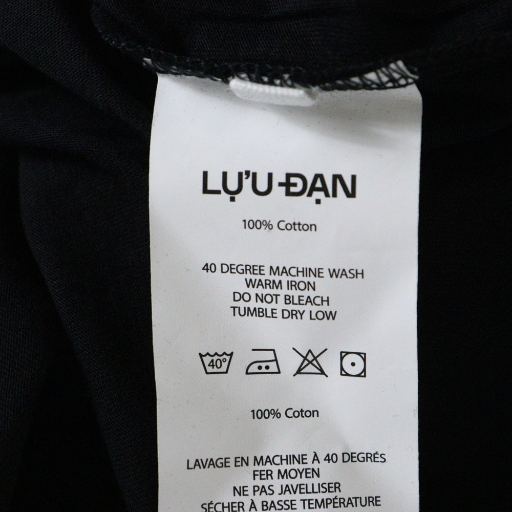 LU'U DAN(ルーダン) 25SS GRAPHIC TEE グラフィックプリント半袖Tシャツ ブラック T001J_CJ