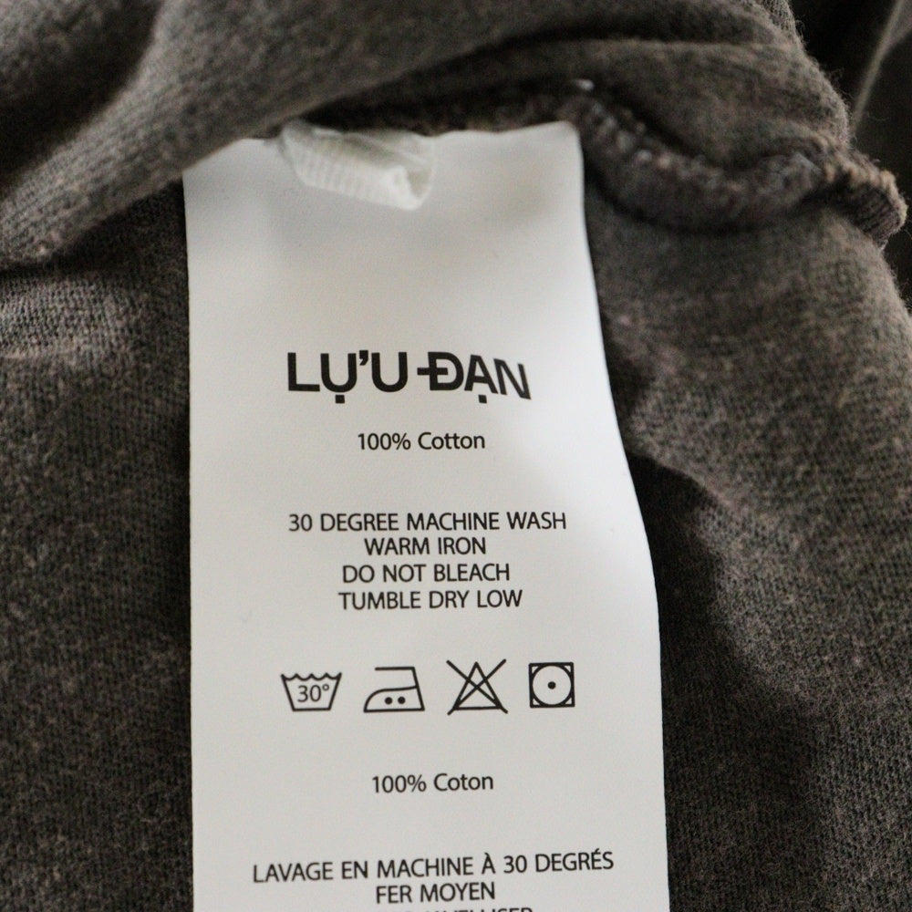 LU'U DAN(ルーダン) 25SS PADDED TEE パテッドヴィンテージプリント半袖Tシャツ グレー T093J_HJ