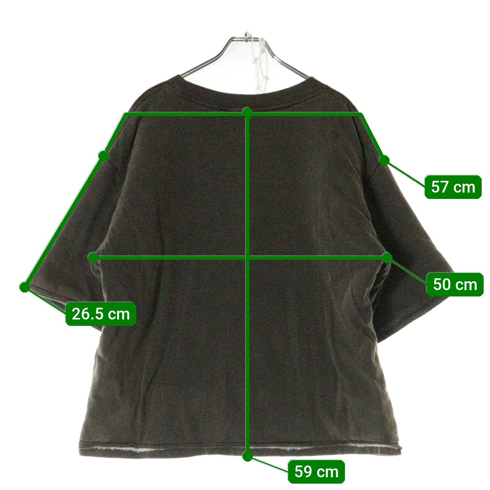 LU'U DAN(ルーダン) 25SS PADDED TEE パテッドヴィンテージプリント半袖Tシャツ グレー T093J_HJ