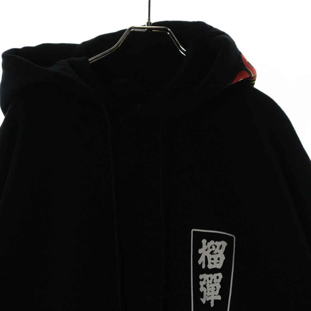 LU'U DAN(ルーダン) 25SS OVERSIZED HOODIE オーバーサイズプルオーバーフーディーパーカー ブラック MT076J_CF