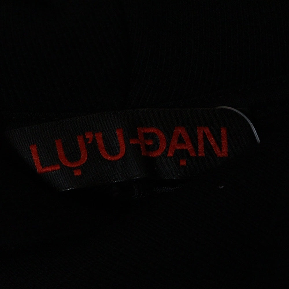 LU'U DAN(ルーダン) 25SS OVERSIZED HOODIE オーバーサイズプルオーバーフーディーパーカー ブラック MT076J_CF