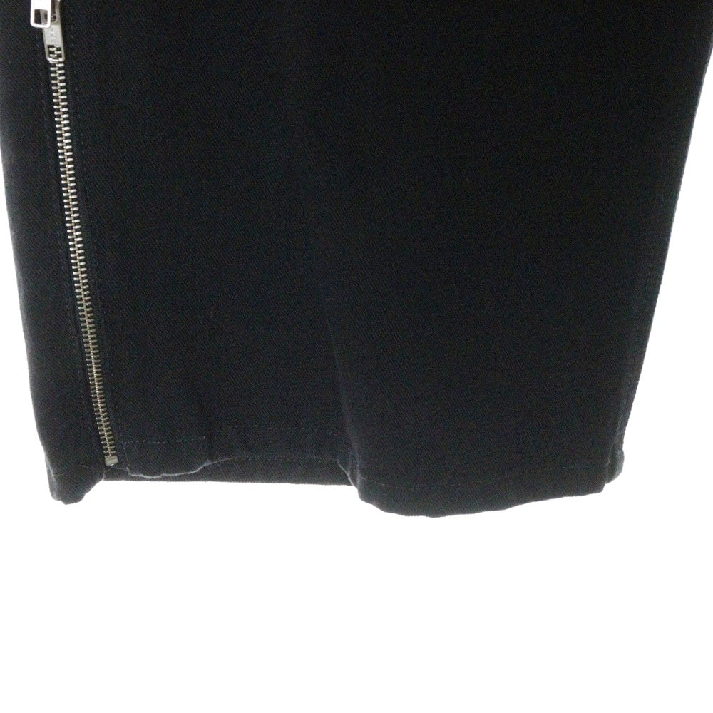 LU'U DAN(ルーダン) 25SS SIDE ZIP JEANS サイドジップデニムワイドパンツ ブラック MP059D_WD