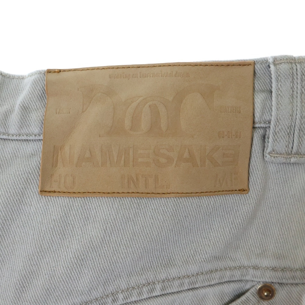 NAMESAKE(ナメサケ) 25SS BILLIE BIBS DENIM PANTS ビリービブデニムワイドパンツ グレー N3-SS25-N3-PT-04-RS