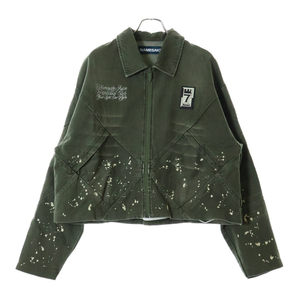 NAMESAKE(ナメサケ) 25SS 7 CHECKER BOARD TRACK JACKET チェッカーボードトラックジャケット カーキ N3-SS25-JUICE-JK-02-CG