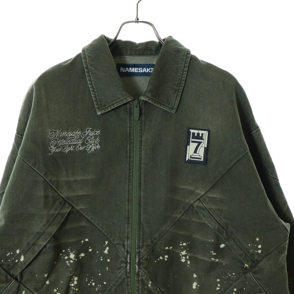 NAMESAKE(ナメサケ) 25SS 7 CHECKER BOARD TRACK JACKET チェッカーボードトラックジャケット カーキ N3-SS25-JUICE-JK-02-CG