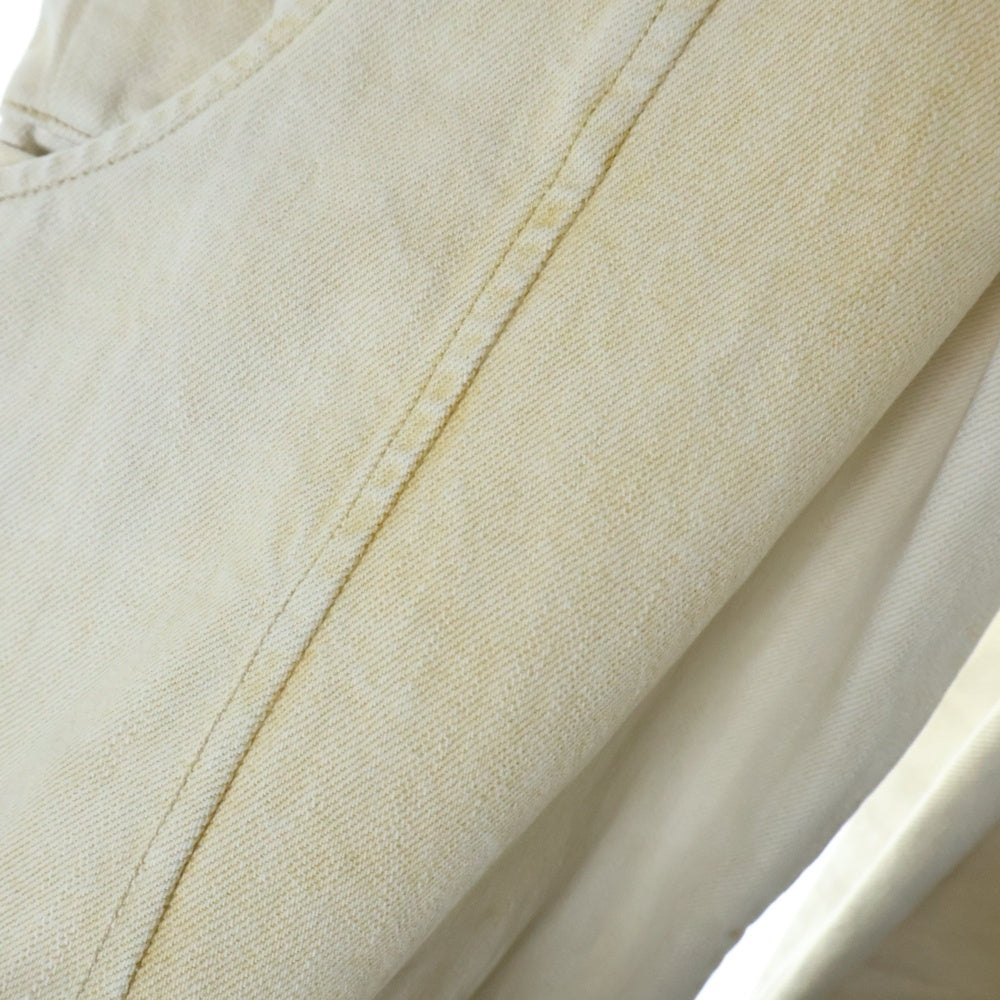 NAMESAKE(ナメサケ) 25SS BILLIE BIBS DEMIN PANTS ビリービブキャンバスワイドパンツ ホワイト N3-SS25-N3-PT-04-WC