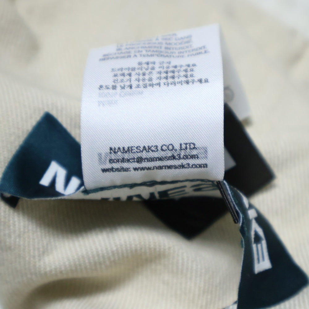NAMESAKE(ナメサケ) 25SS BILLIE BIBS DEMIN PANTS ビリービブキャンバスワイドパンツ ホワイト N3-SS25-N3-PT-04-WC