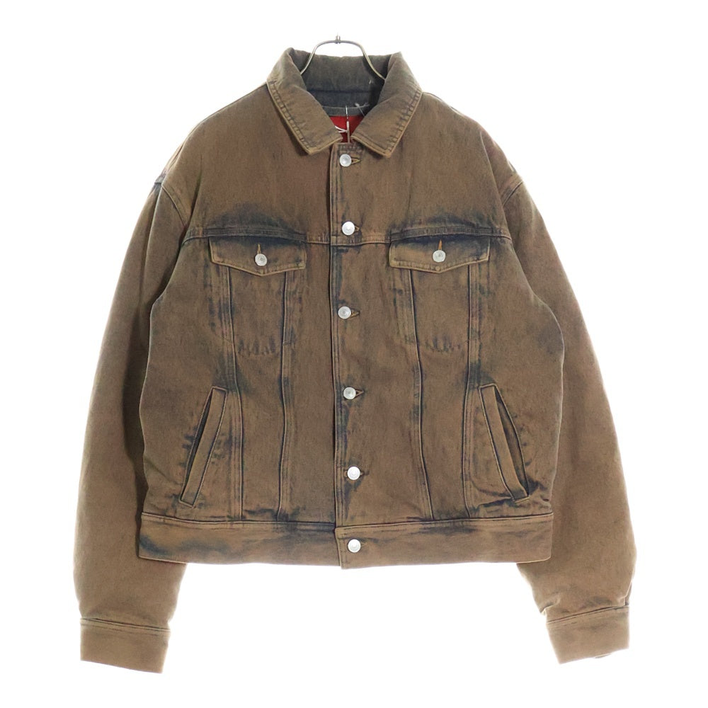 KUSIKOHC(クシコック) 24AW PADDED MULTI RIVET DENIM JACKET パデッドマルチリベットデニムジャケット ブラウン KUF4MJ06AP-TE427