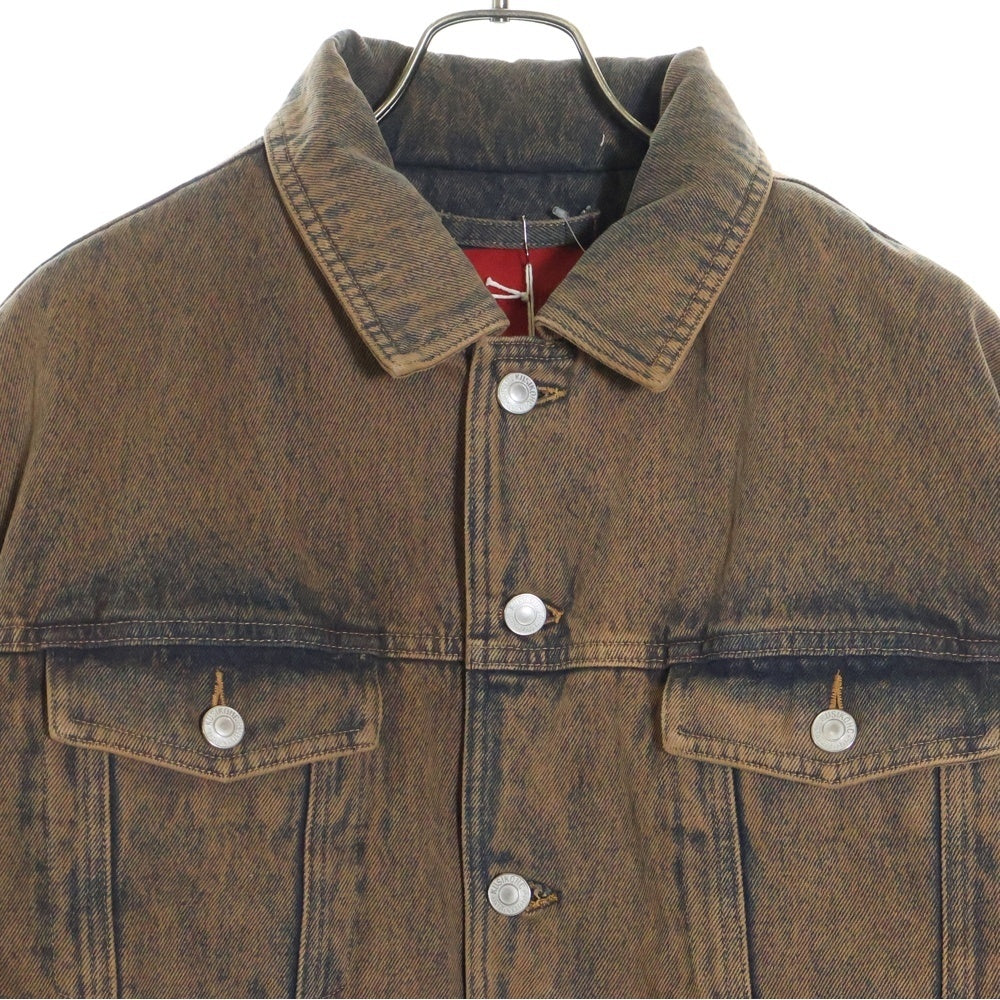 KUSIKOHC(クシコック) 24AW PADDED MULTI RIVET DENIM JACKET パデッドマルチリベットデニムジャケット ブラウン KUF4MJ06AP-TE427