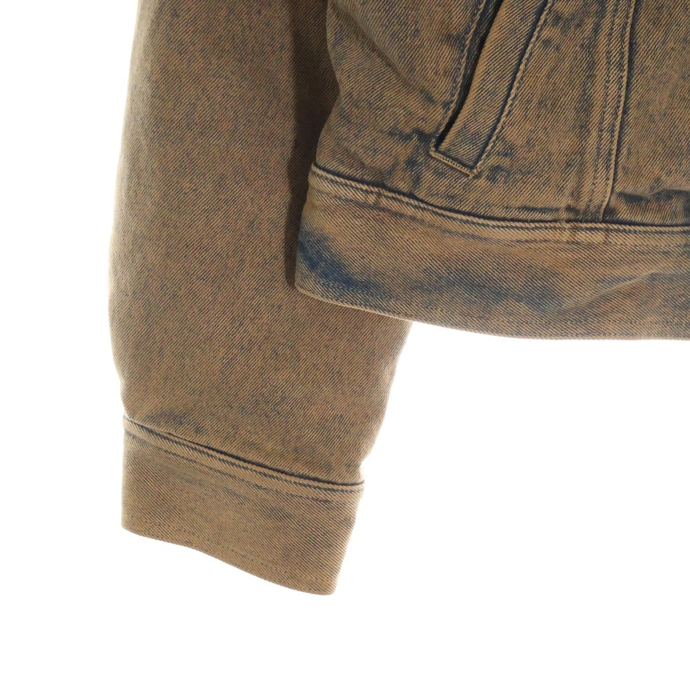 KUSIKOHC(クシコック) 24AW PADDED MULTI RIVET DENIM JACKET パデッドマルチリベットデニムジャケット ブラウン KUF4MJ06AP-TE427