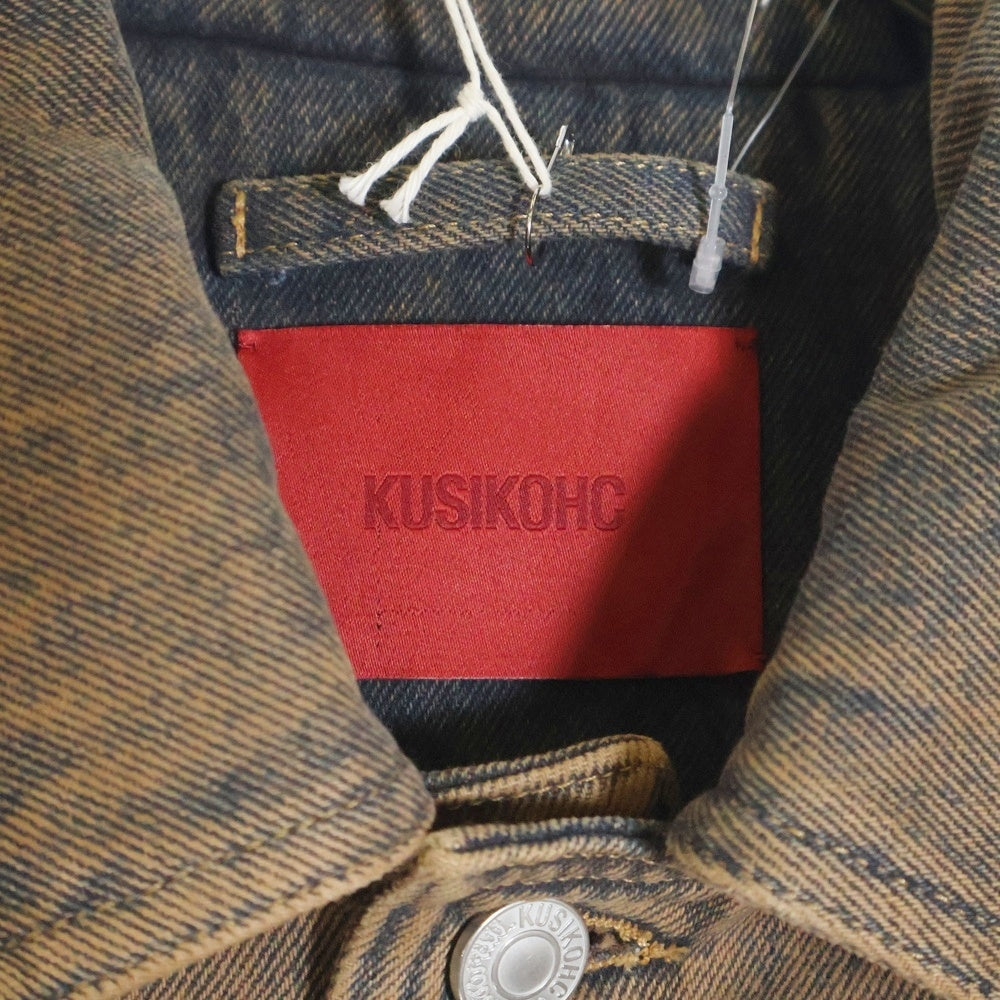 KUSIKOHC(クシコック) 24AW PADDED MULTI RIVET DENIM JACKET パデッドマルチリベットデニムジャケット ブラウン KUF4MJ06AP-TE427