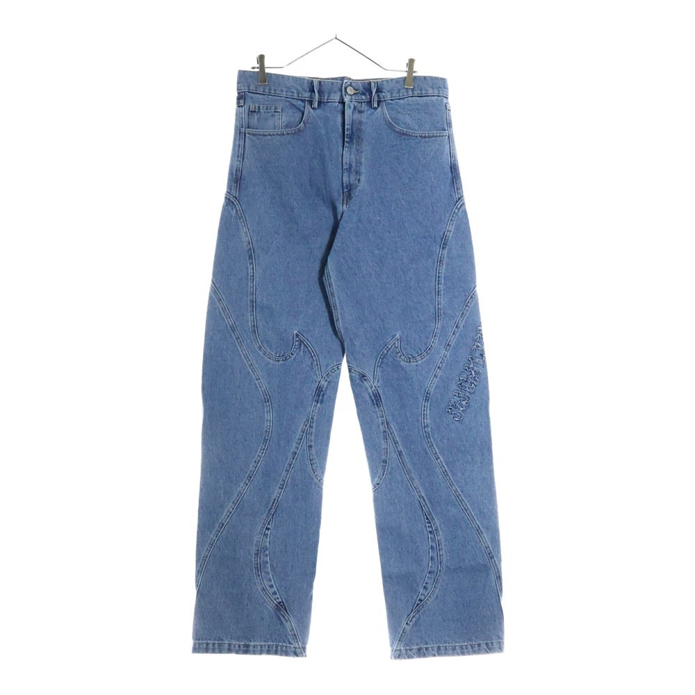 KUSIKOHC(クシコック) 24AW RIDER DENIM PANTS ライダーデニムパンツ インディゴブルー KUF4MT02AP-TE427