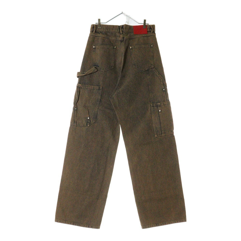KUSIKOHC(クシコック) 24AW WORKWEAR MULTI RIVET DENIM ワークウェアマルチリベットデニムパンツ ブラウン KUF4MT12BP-TE427