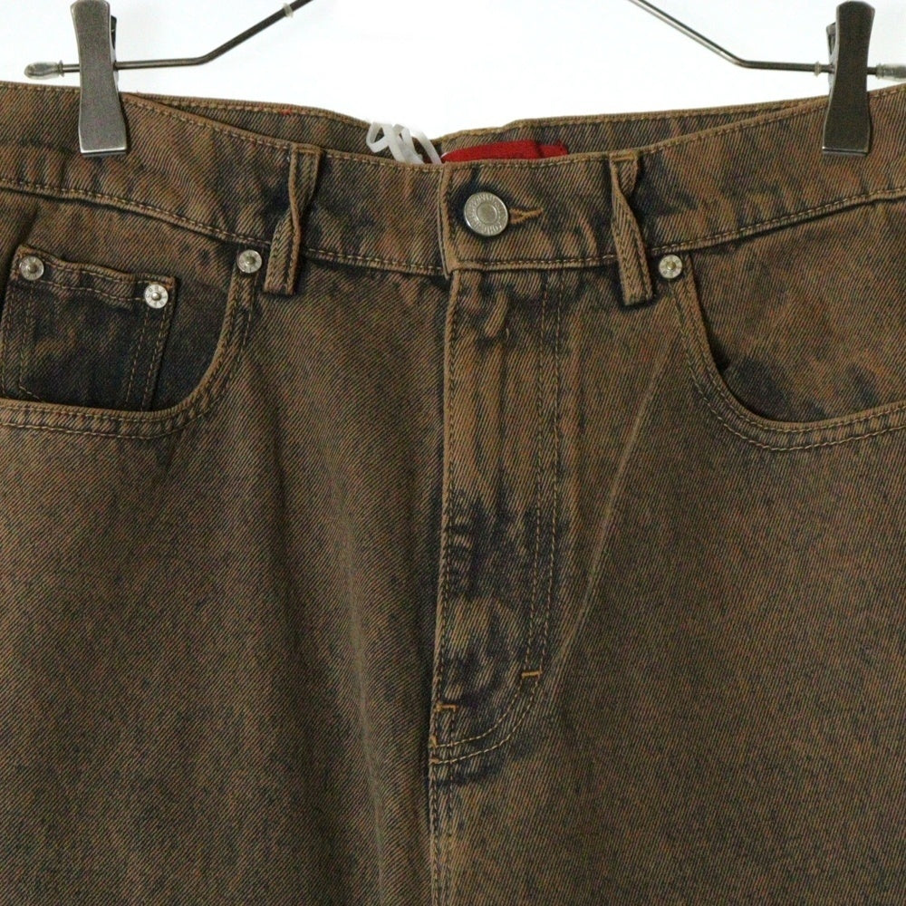 KUSIKOHC(クシコック) 24AW WORKWEAR MULTI RIVET DENIM ワークウェアマルチリベットデニムパンツ ブラウン KUF4MT12BP-TE427