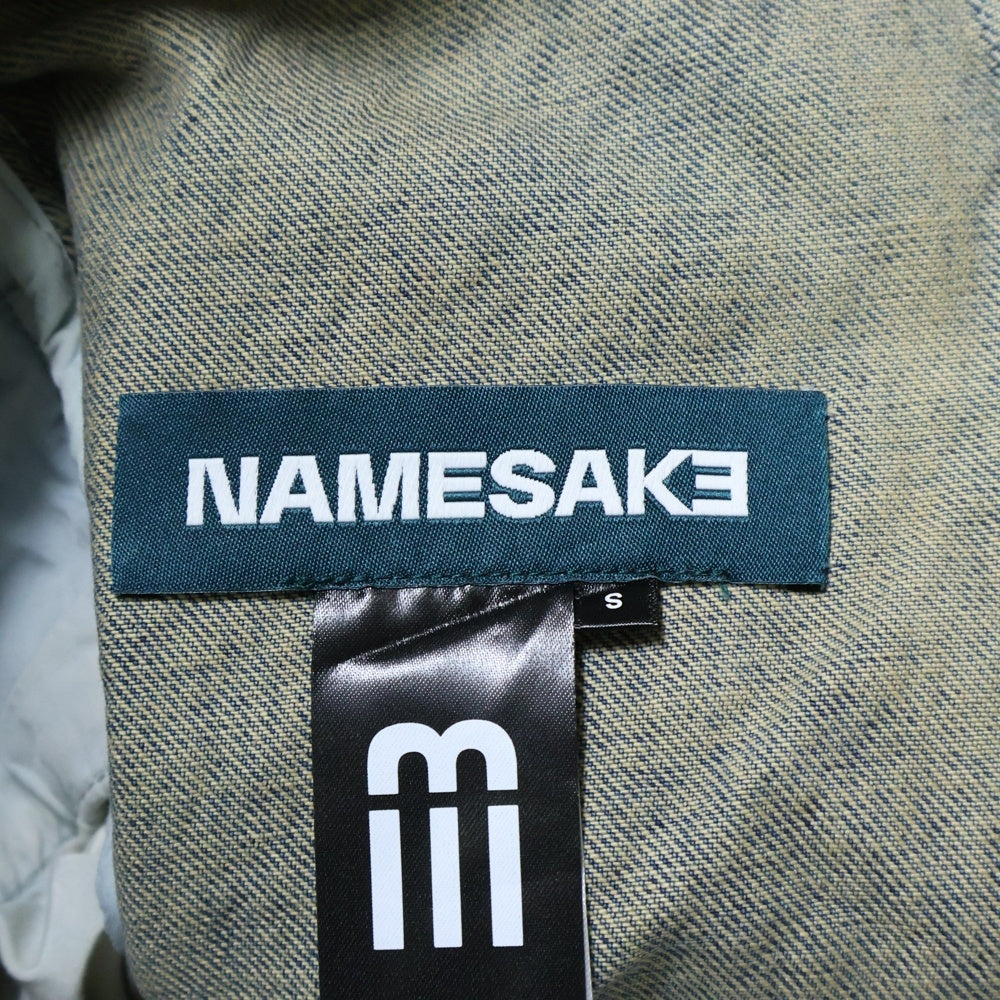 NAMESAKE(ナメサケ) 25SS BILLIE BIBS DEMIN PANTS ビリービブデニムワイドパンツ インディゴブルー N3-SS25-N3-PT-04-PI