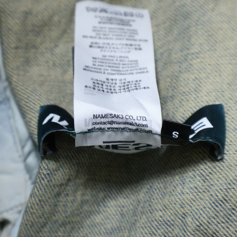 NAMESAKE(ナメサケ) 25SS BILLIE BIBS DEMIN PANTS ビリービブデニムワイドパンツ インディゴブルー N3-SS25-N3-PT-04-PI