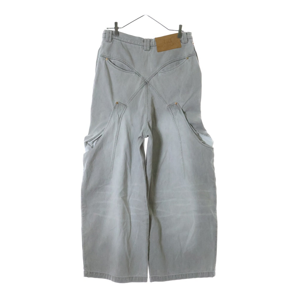 NAMESAKE(ナメサケ) 25SS BILLIE BIBS DENIM PANTS ビリービブデニムワイドパンツ グレー N3-SS25-N3-PT-04-RS