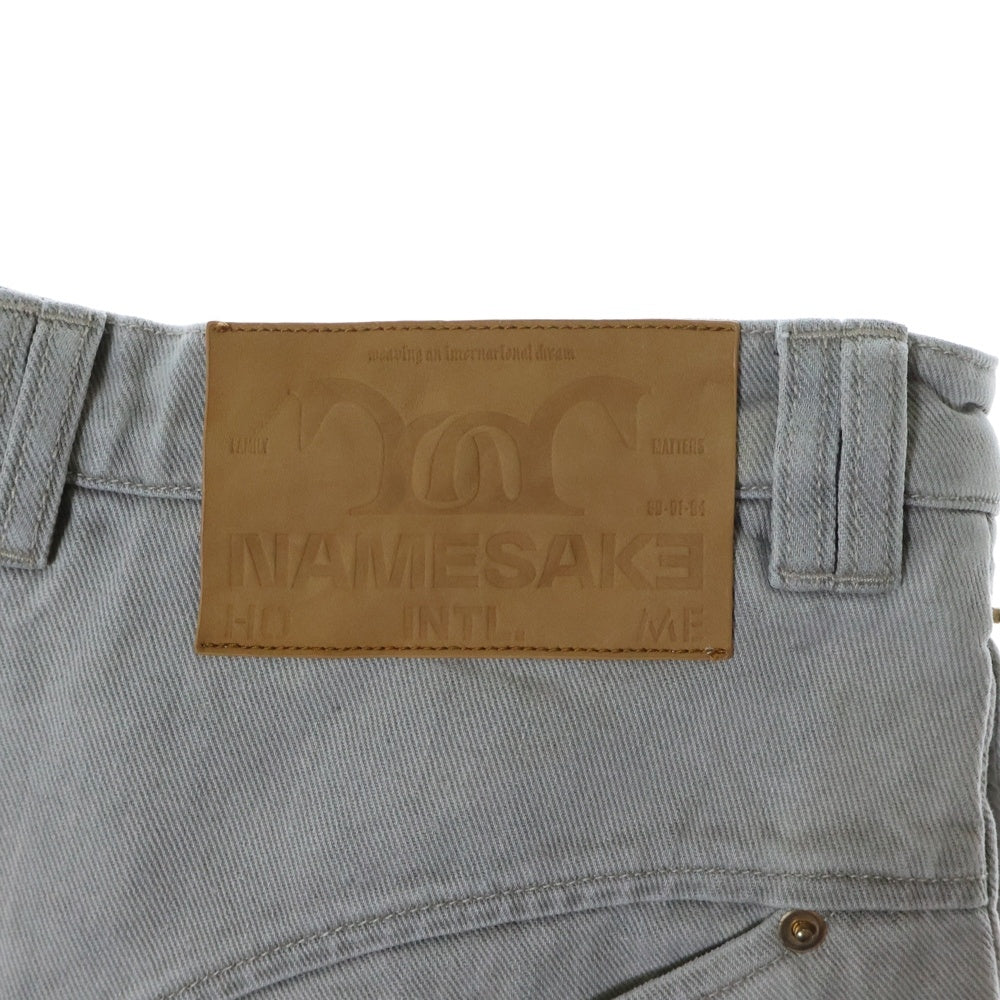 NAMESAKE(ナメサケ) 25SS BILLIE BIBS DENIM PANTS ビリービブデニムワイドパンツ グレー N3-SS25-N3-PT-04-RS