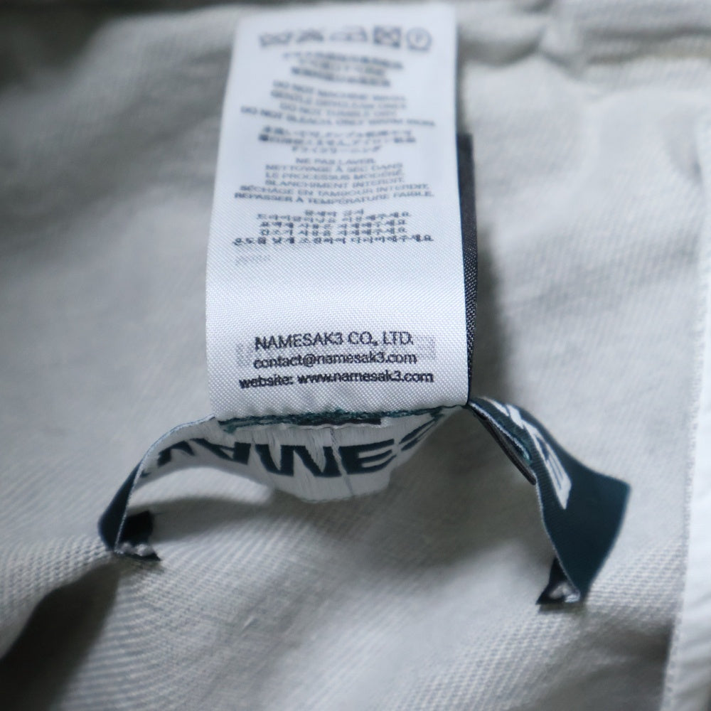 NAMESAKE(ナメサケ) 25SS BILLIE BIBS DENIM PANTS ビリービブデニムワイドパンツ グレー N3-SS25-N3-PT-04-RS