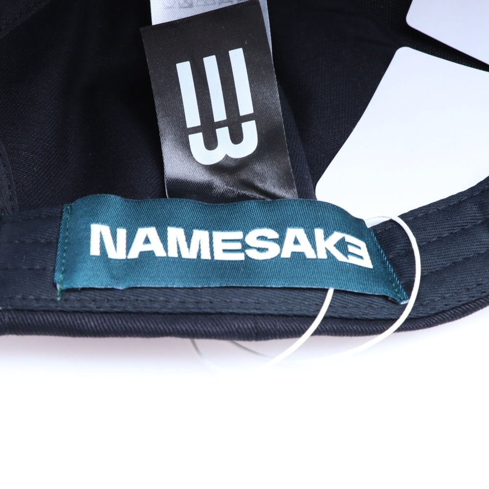 NAMESAKE(ナメサケ) 25SS HOMETOWN CAP ホームタウンロゴアジャスターキャップ ブラック N3-SS25-JUICE-AC-01-EB