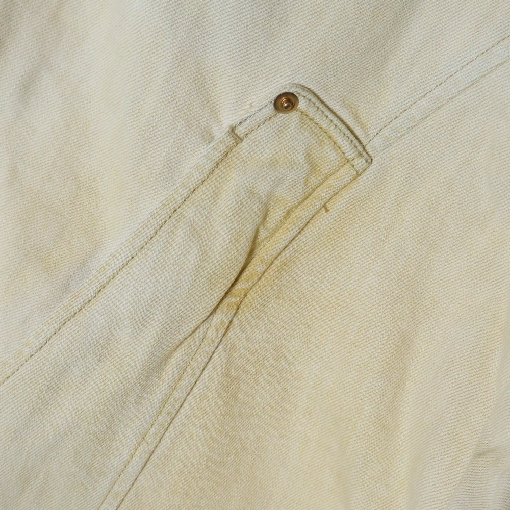 NAMESAKE(ナメサケ) 25SS BILLIE BIBS DEMIN PANTS ビリービブキャンバスワイドパンツ ホワイト N3-SS25-N3-PT-04-WC
