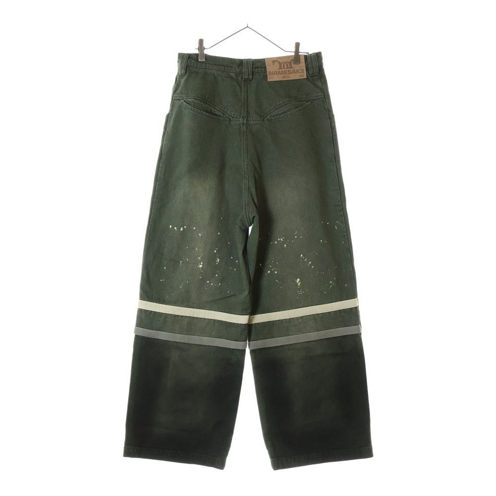 NAMESAKE(ナメサケ) 25SS MARSELLES WASHED DENIM PANTS マルセイユウォッシュドデニムパンツ カーキ N3-SS25-JUICE-PT-02-CG