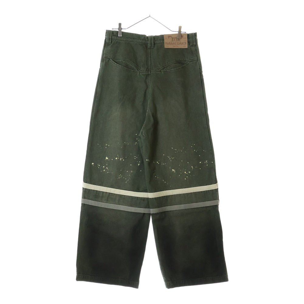 NAMESAKE(ナメサケ) 25SS MARSELLES WASHED DENIM PANTS マルセイユウォッシュドデニムパンツ カーキ N3-SS25-JUICE-PT-02-CG