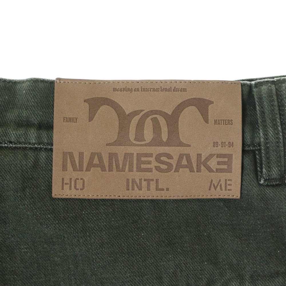 NAMESAKE(ナメサケ) 25SS MARSELLES WASHED DENIM PANTS マルセイユウォッシュドデニムパンツ カーキ N3-SS25-JUICE-PT-02-CG
