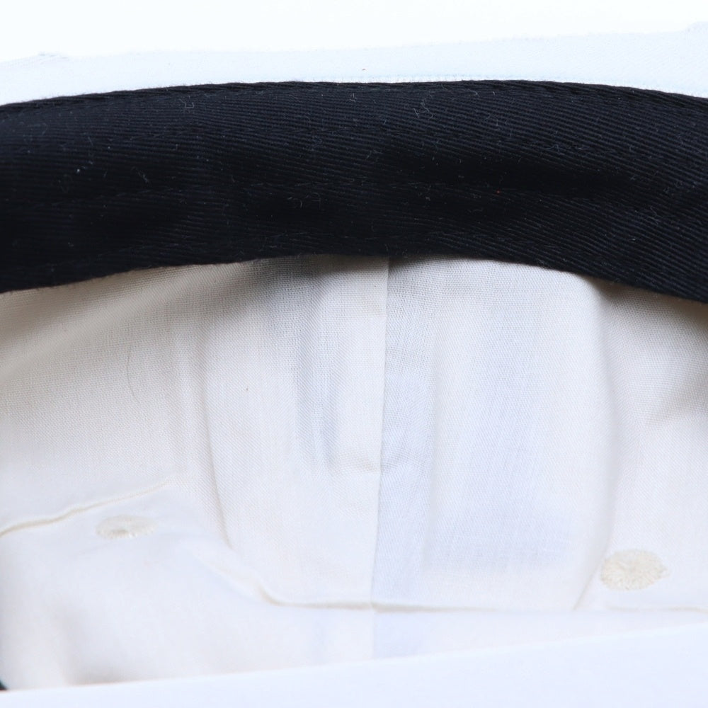 PROJECT G/R(プロジェクトジーアール) 25SS WIDE THROWBACK CAP ペイントダメージ加工キャップ 帽子 PG25SSMA05 ホワイト